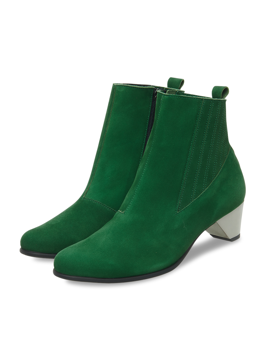 Green ankle boots